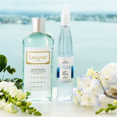 Gel de Ducha Té Blanco y Jengibre + Loción Refrescante Blue - Lemaître Perfumería & Jabones S.A.S.